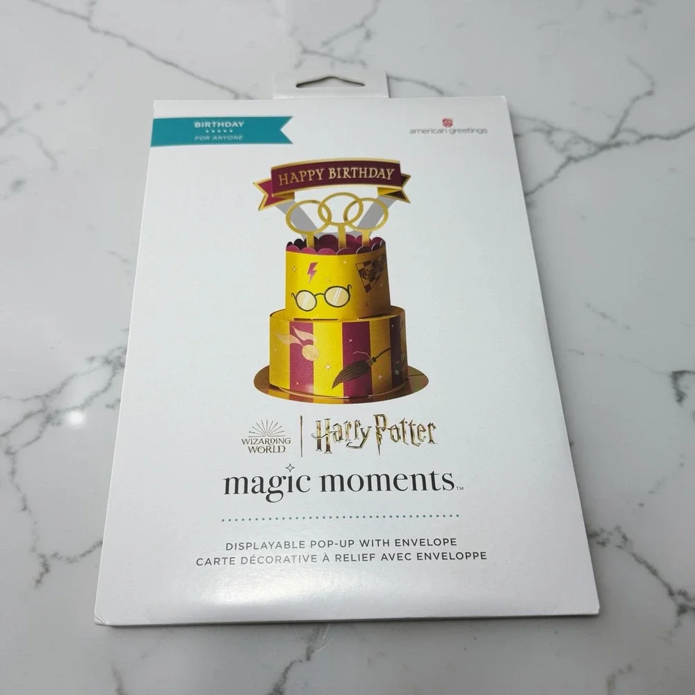 Harry Potter Pop-Up Birthday Card & 128 Stickers New Bundle